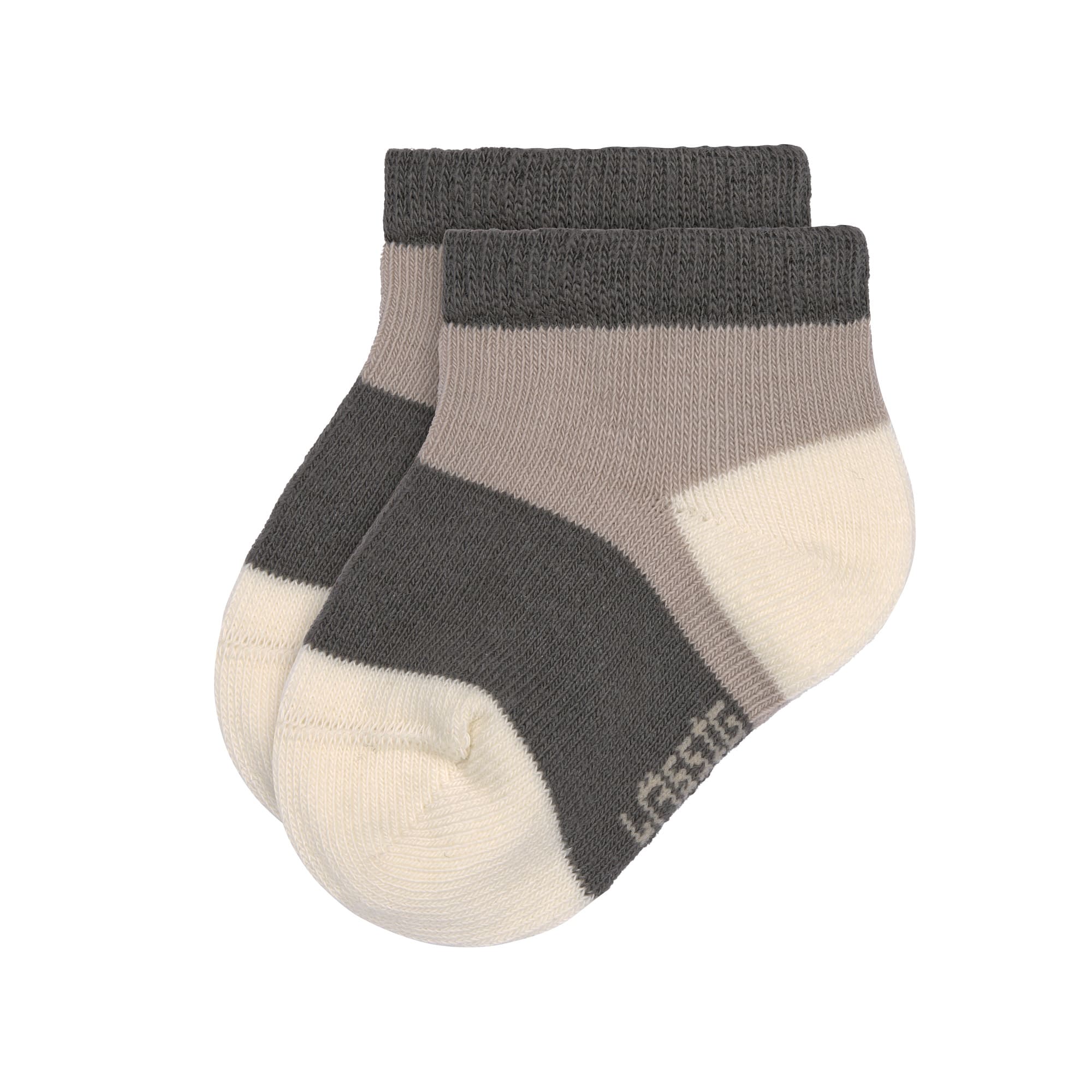 Kinder Sneaker Socken (3er-Set), Anthrazit Taupe