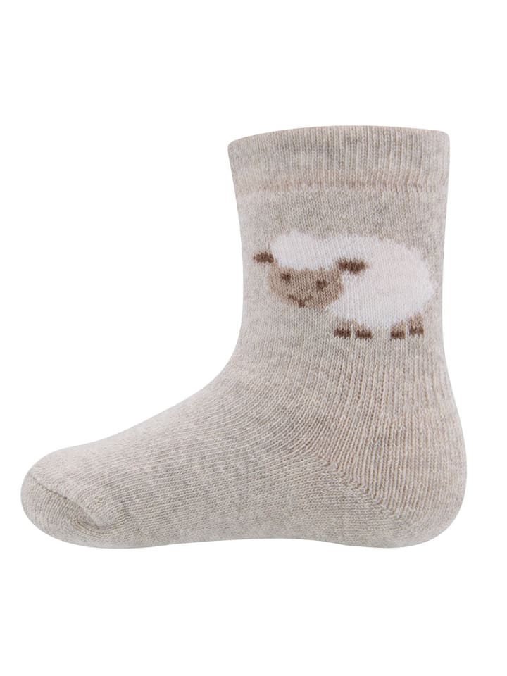 ewers 2er-Set Socken GOTS Schäfchen in grau/latte günstig kaufen