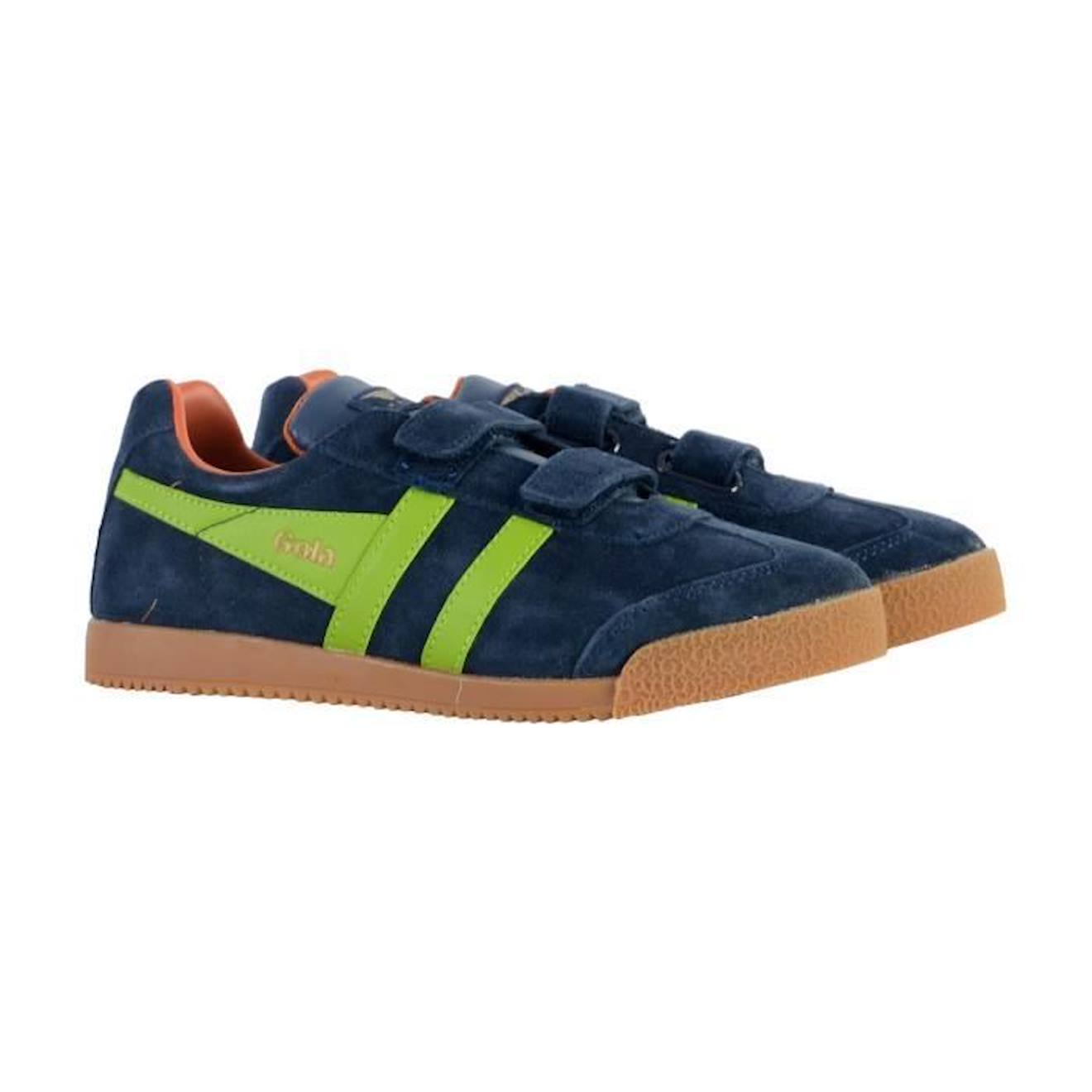 Basket Cuir Enfant Gola Barrier Strap bleu