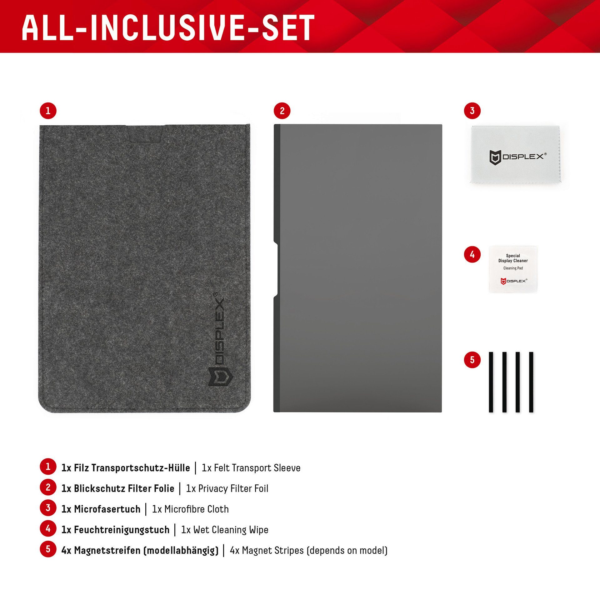 Displex Privacy Safe - MacBook Air 13,6, Displayschutzfolie, Blickschutzfilter