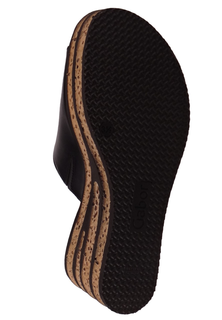 GABOR Pantoletten schwarz Gabor Fashion Pantolette 24.650.27 Schwa