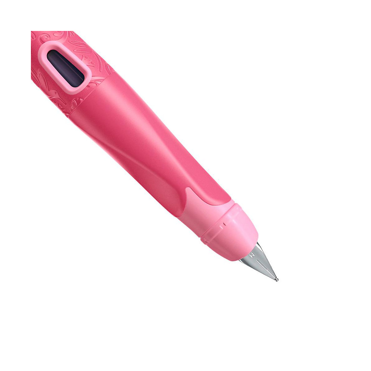 Schulfüller EASYbirdy Linkshänder M-Feder 3D Wildlife Special Edition rosa, inkl. Patrone und Einstellwerkzeug