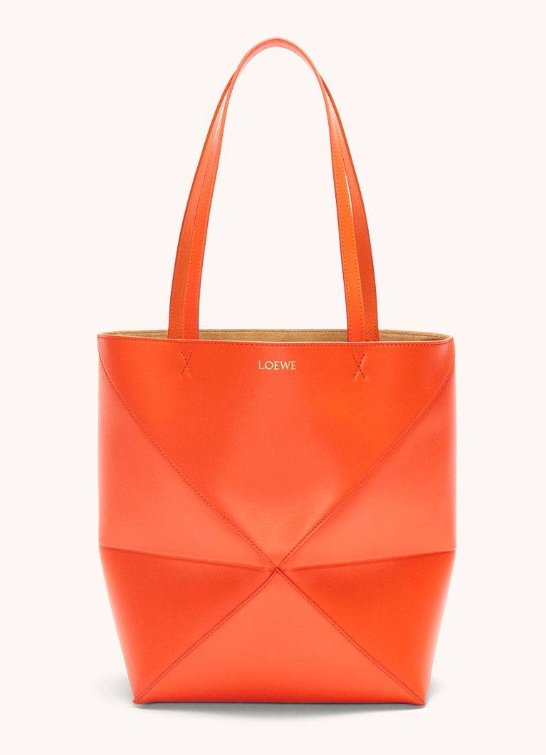 LOEWE Puzzle Fold vidēja izmēra iepirkumu soma no teļādas