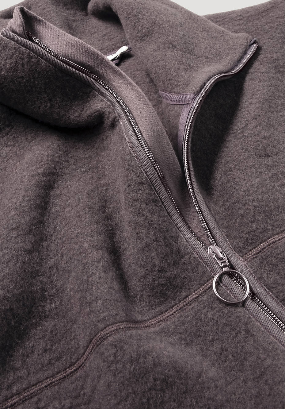 Wollfleece Mantel aus reiner Bio-Merinowolle