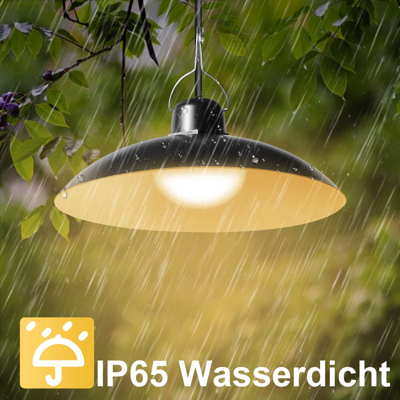 Rosnek LED Solarleuchte Solar Hängelampen für Außen & Innen, Solarlampen für Außen, LED, Warm weiß, Weiß, IP65 Wasserdicht Solar Hängelampe mit Fernbedienung, Garten Terrassen