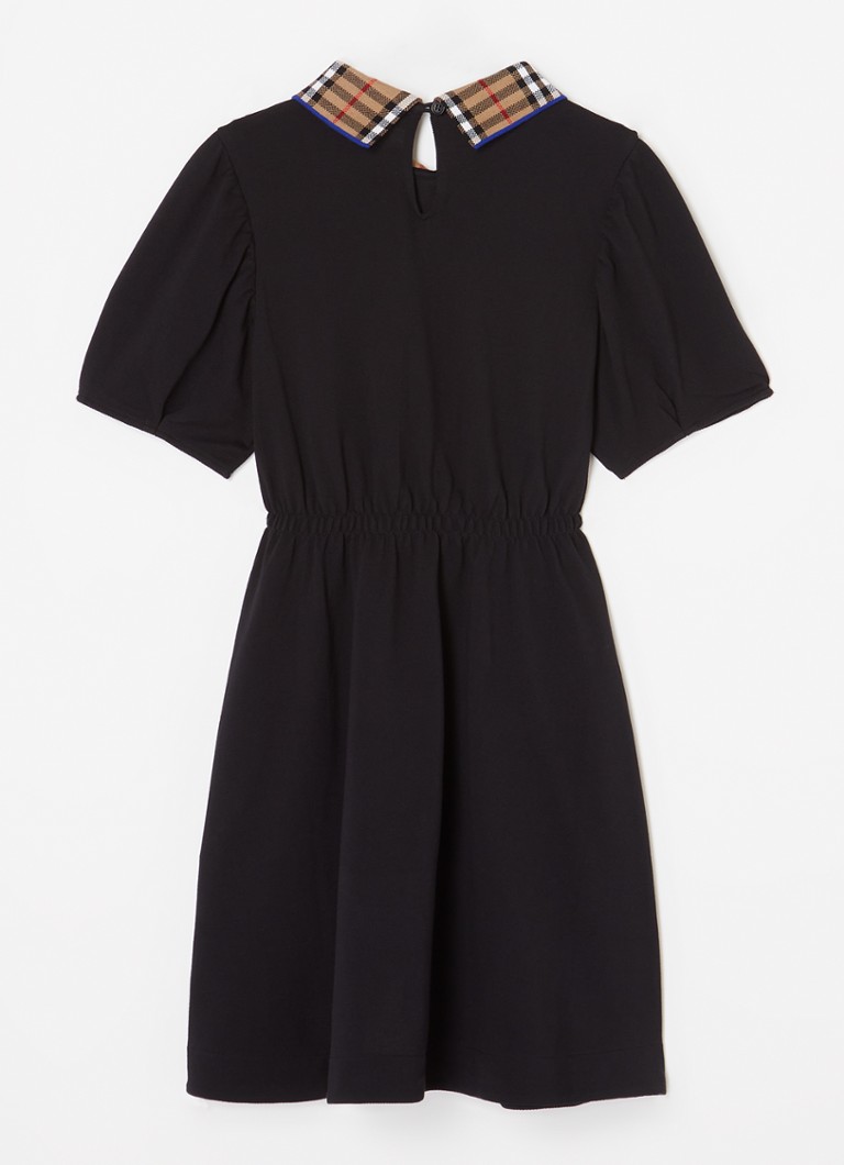 Vestido polo Burberry Alesea em algodão piqué com estampa xadrez.