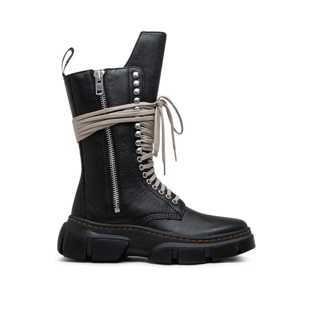 Rick Owens dr. martens x drkshdw 1918 calf length dmxl boot DM01D7808 / schwarz