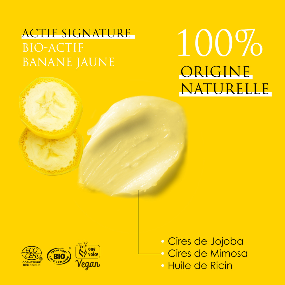 Kadalys Baume Lèvres et Papilles à la Banane Bio Soin des lèvres nourrissant, réparateur