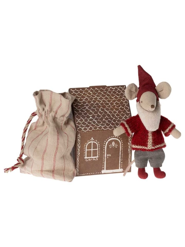 Maileg Weihnachtsmann Maus Großer Bruder mit Haus 14 cm günstig kaufen onesize