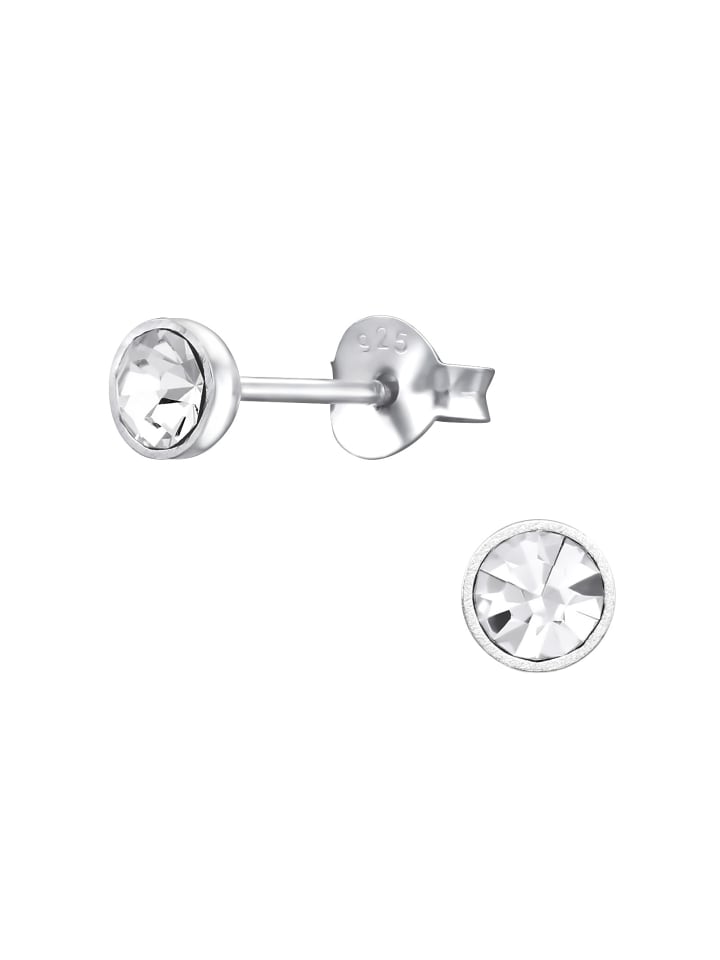 Alexander York Ohrringe, Ohrstecker KRISTALL 4 mm weiß in 925 Sterling Silber, 2-tlg. günstig kaufen onesize