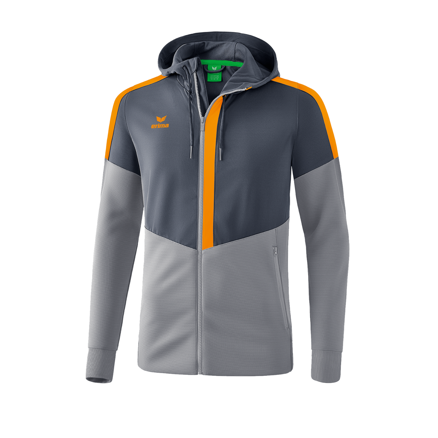 Erima Squad Kapuzen-Trainingsjacke Grau Orange