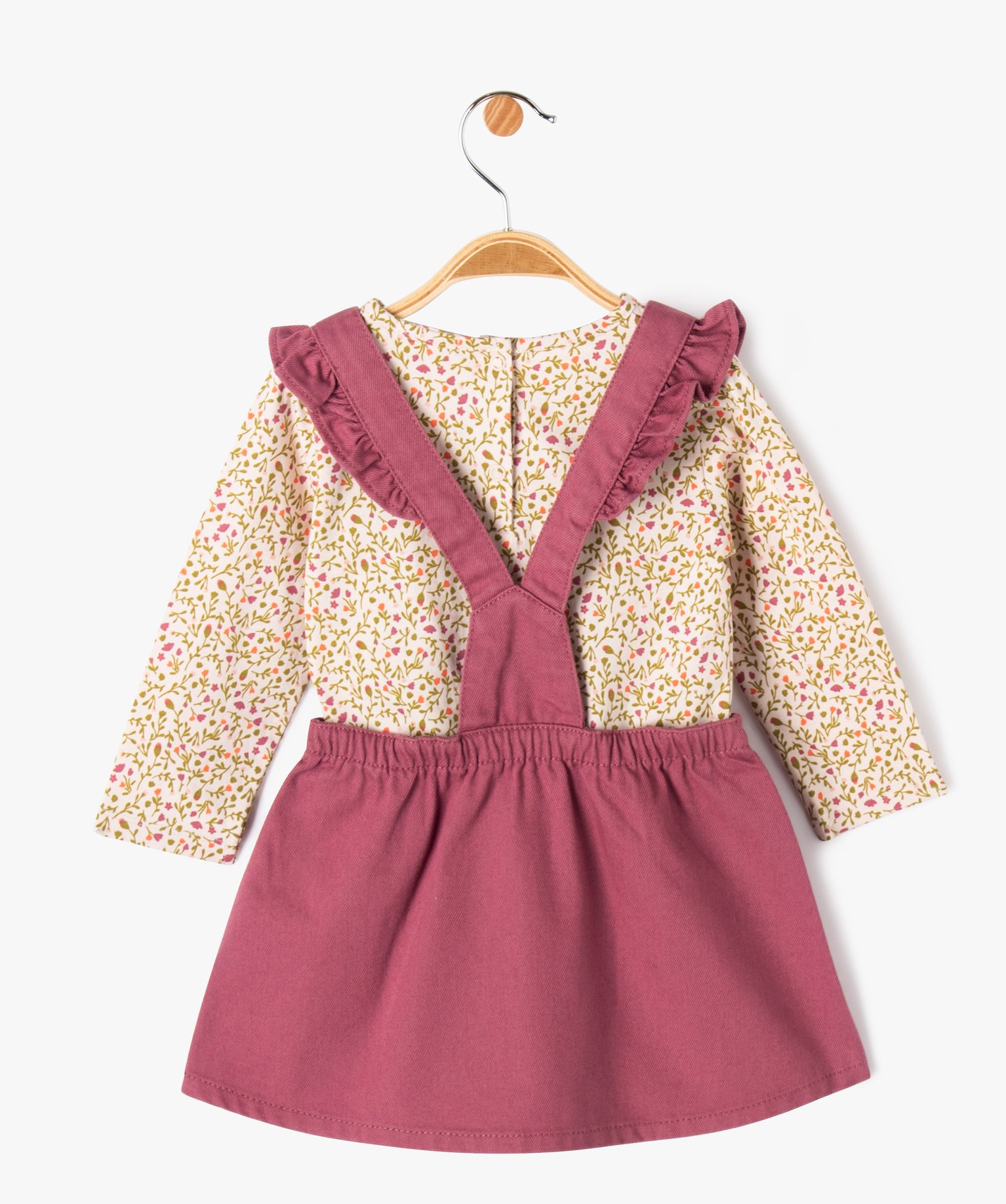 Ensemble bébé fille 2 pièces : robe + tee-shirt à manche... rose | GEMO