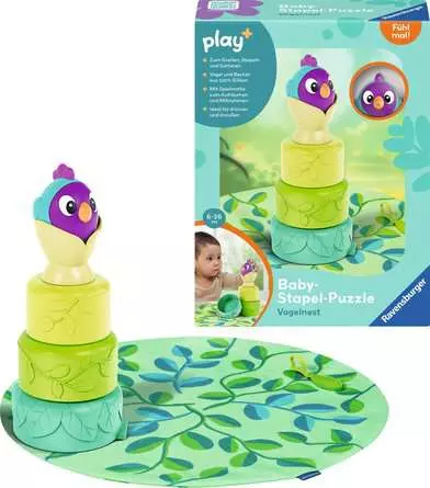 Ravensburger Play+ Baby-Stapel-Puzzle: Vogelnest