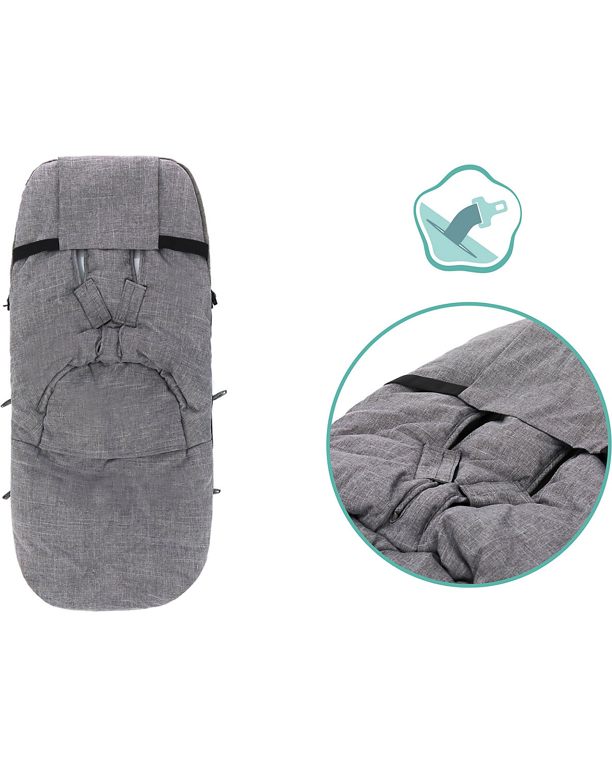Winterfußsack Kinley, melange hellgrau