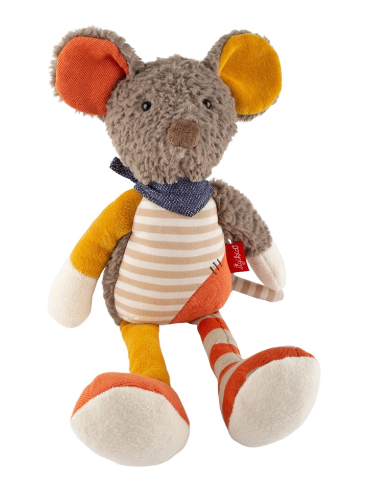 Sigikid Kuscheltier Maus Patchwork Sweety in grau/orange/gelb günstig kaufen onesize