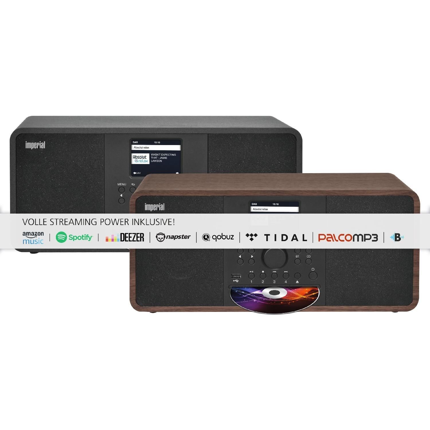IMPERIAL by TELESTAR DABMAN i205 CD DAB+ Digitalradio UKW Empfang CD Player Internetradio Digitalradio (DAB) (DAB+ und RDS UKW Radio, Internetradio, Webradio, CD-Player, CD-Recorder, 30 W, 3