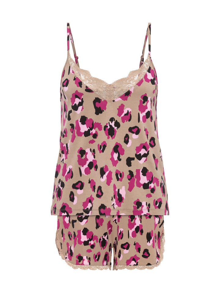 LASCANA Shorty in pink-beiger Leoprint günstig kaufen