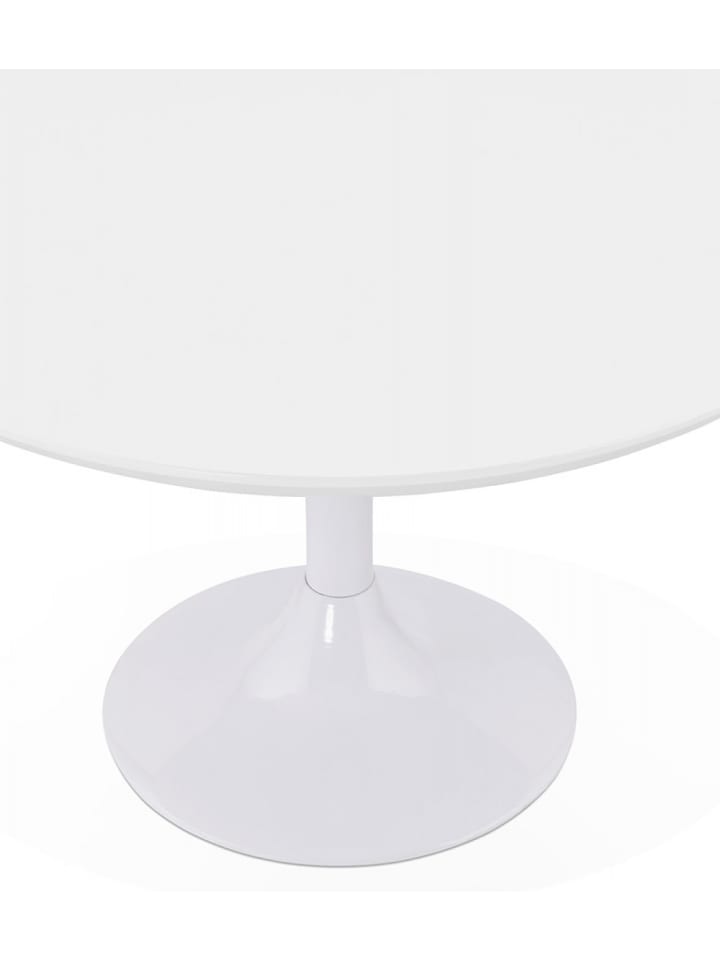 KADIMA DESIGN Salon Couchtisch Rund Weiß Holz Metall | Minimalistischer Stil günstig kaufen onesize