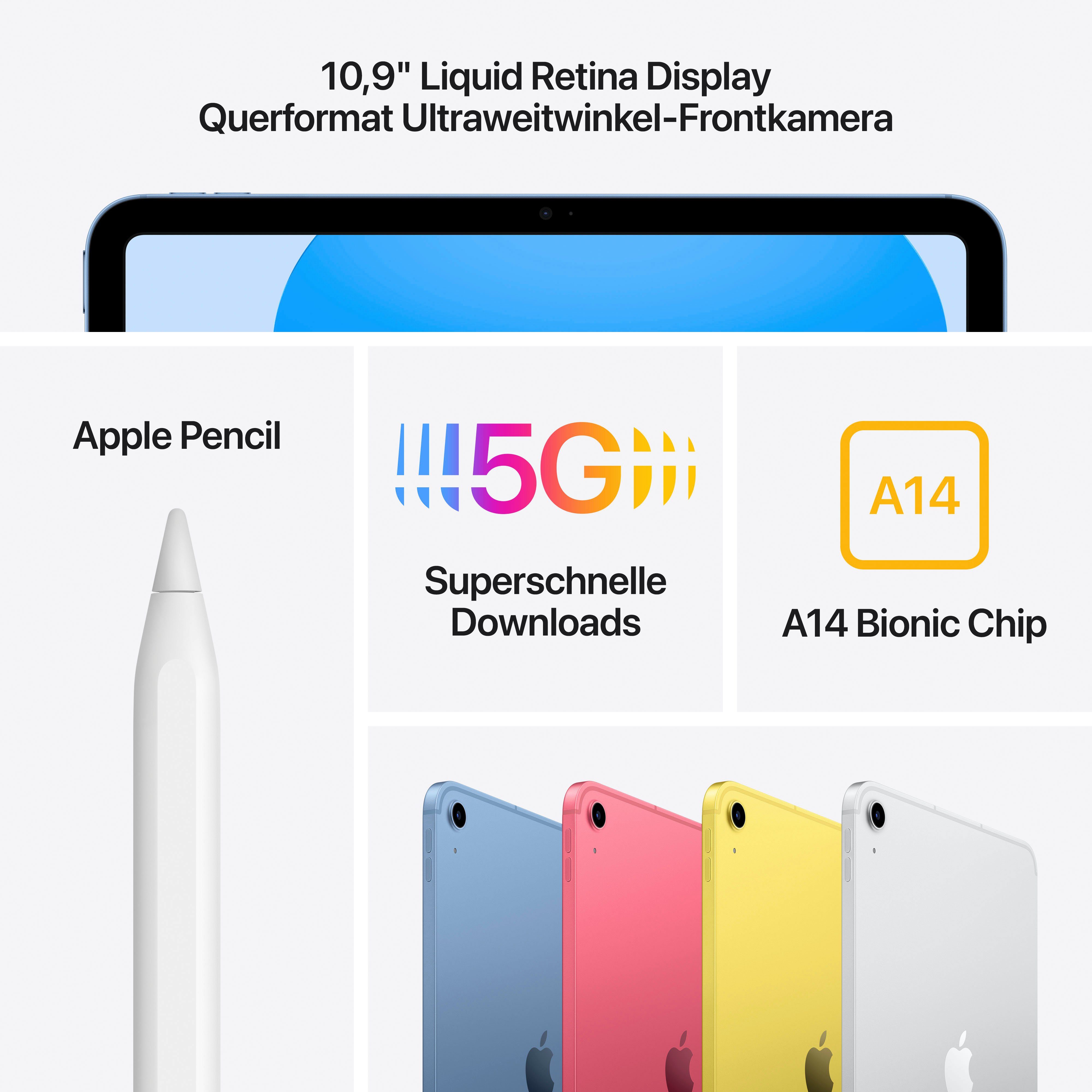 Apple iPad 2022 Wi-Fi + Cellular (10 Generation) Tablet (10,9