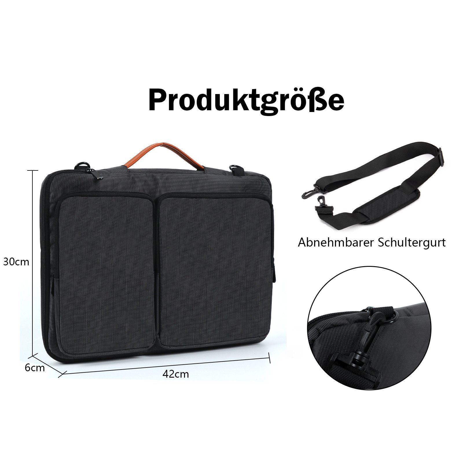 TAN.TOMI Laptoptasche 14 Zoll Laptophülle Wasserdicht Laptop Sleeve Case (1-tlg), Stoßfest Laptoptasche Laptoprucksack Hülle Schutzhülle Tasche
