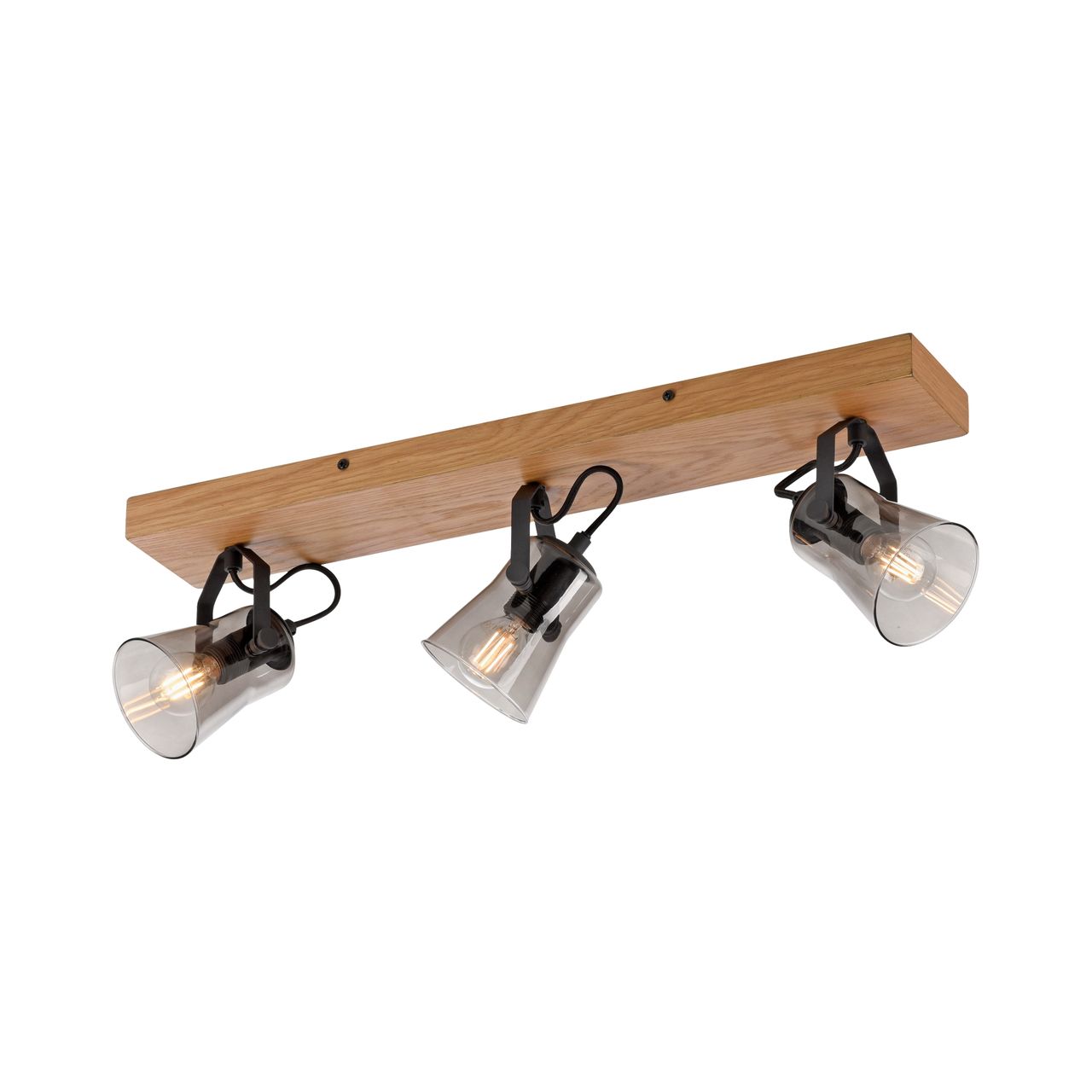 JUST LIGHT JUST LIGHT.  Deckenleuchte GREEN LANGSTRÖM, 3x E14/10Watt max., Holz-natur