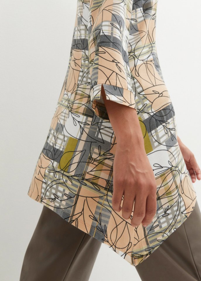 Zipfelshirt mit Karomuster
