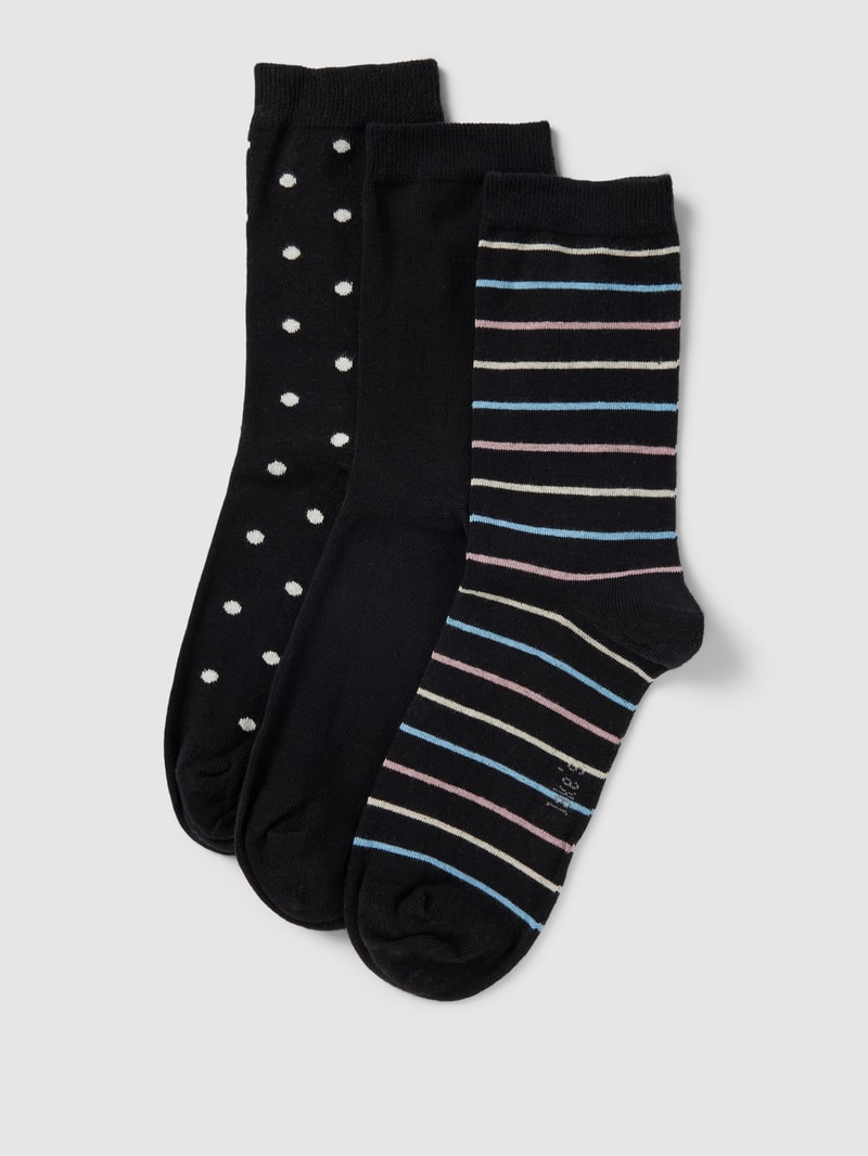 Socken mit Allover-Muster in schwarz