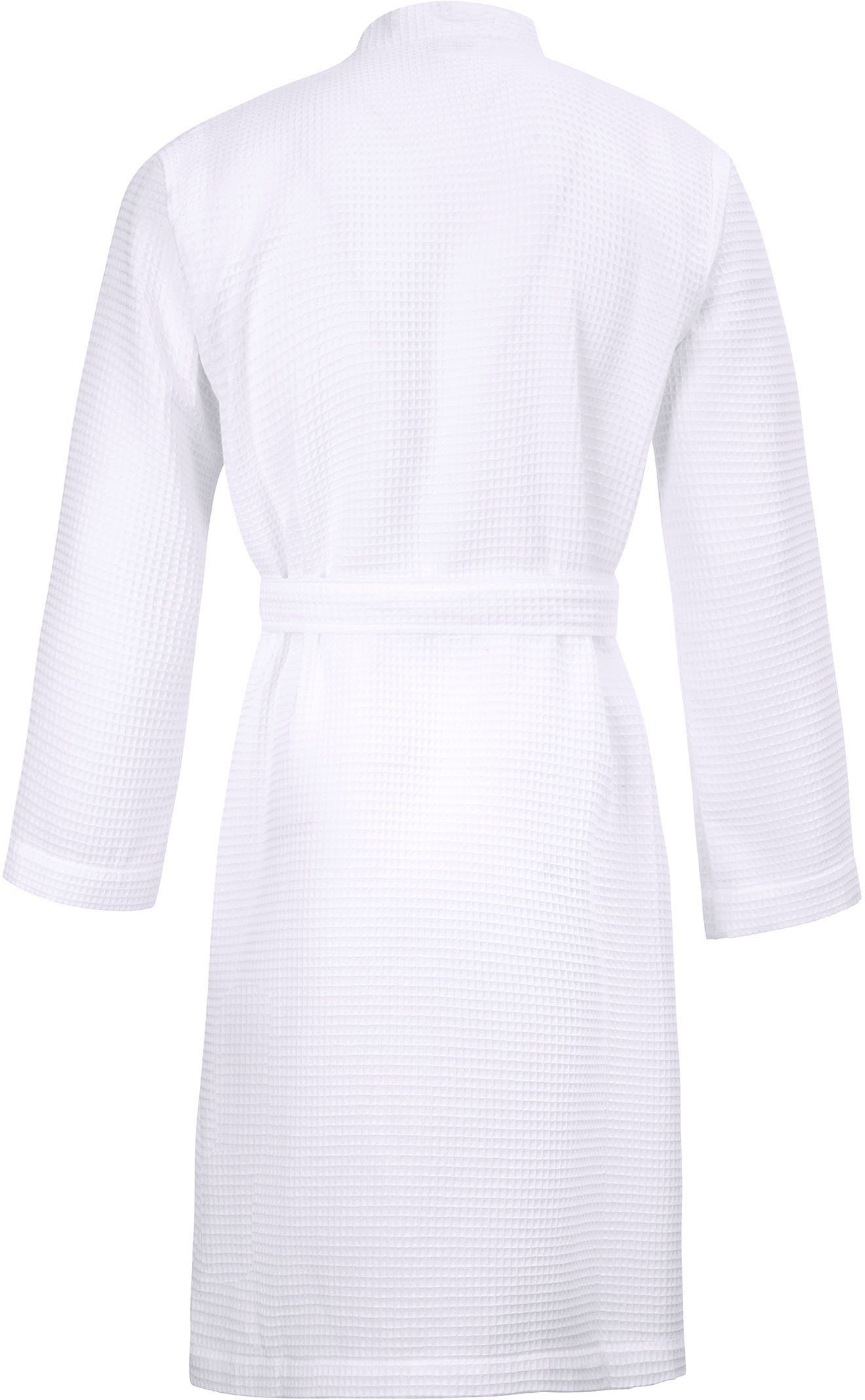 Möve Kimono Homewear, Kurzform, Piqué, Kimono-Kragen, Gürtel, Piquée-Oberfläche