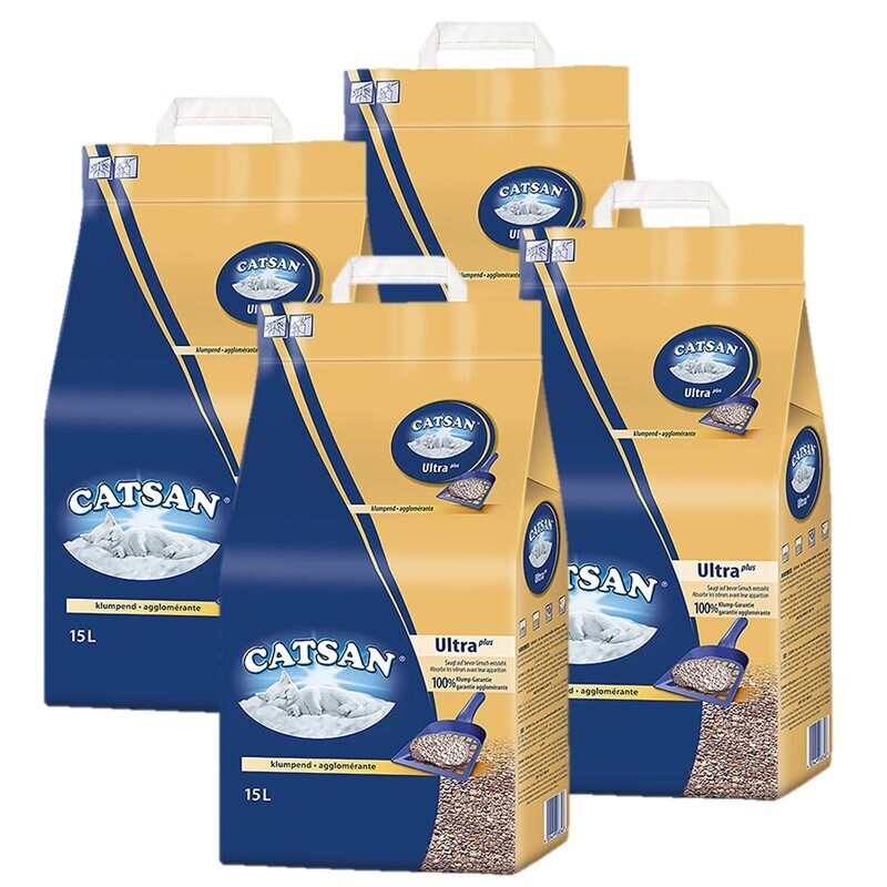 CATSAN Katzenstreu CATSAN Ultra plus Klumpstreu 4x15 l