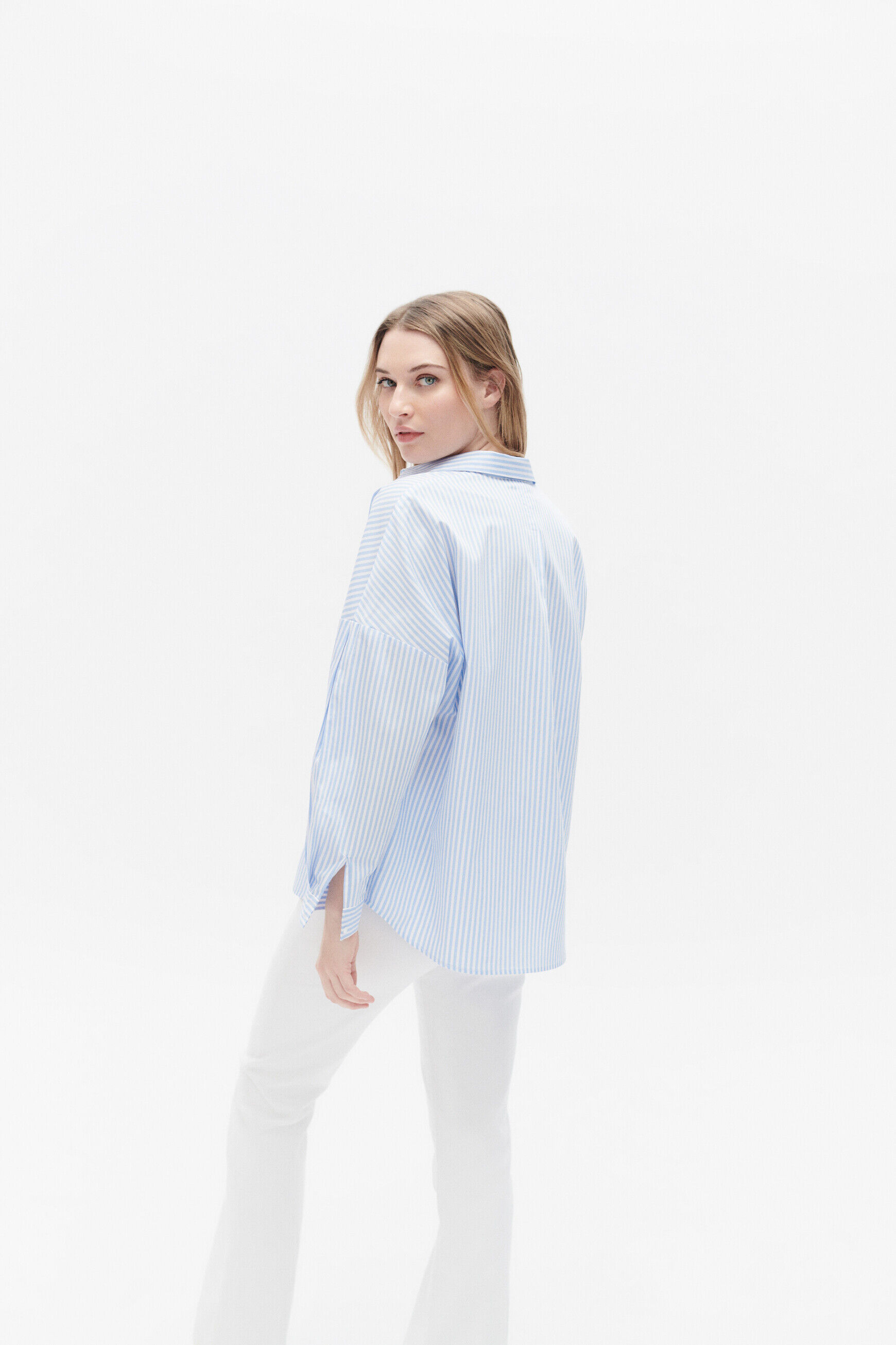 Chemise claudine bleu ciel femme