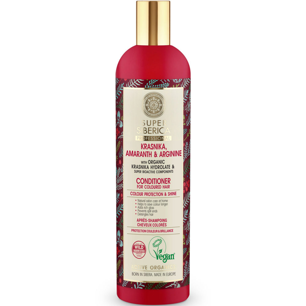 Natura Sibérica Après-Shampoing Kraniska et Amarante Soin Capillaire pour Cheveux Colorés