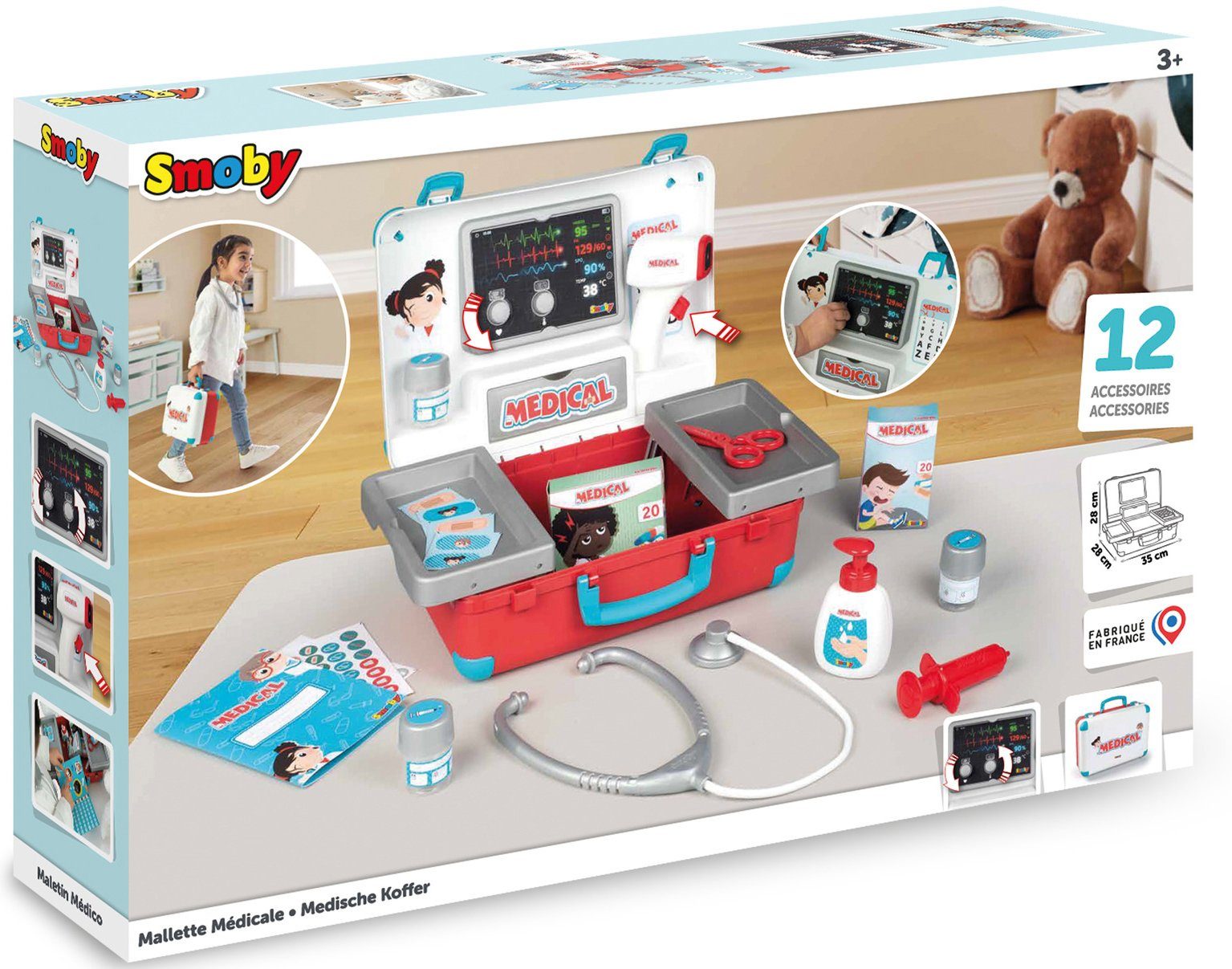 Smoby Spielzeug-Arztkoffer Großer Notarzt-Koffer