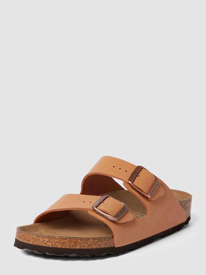 Sandalen mit Label-Details Modell 'Arizona' in apricot