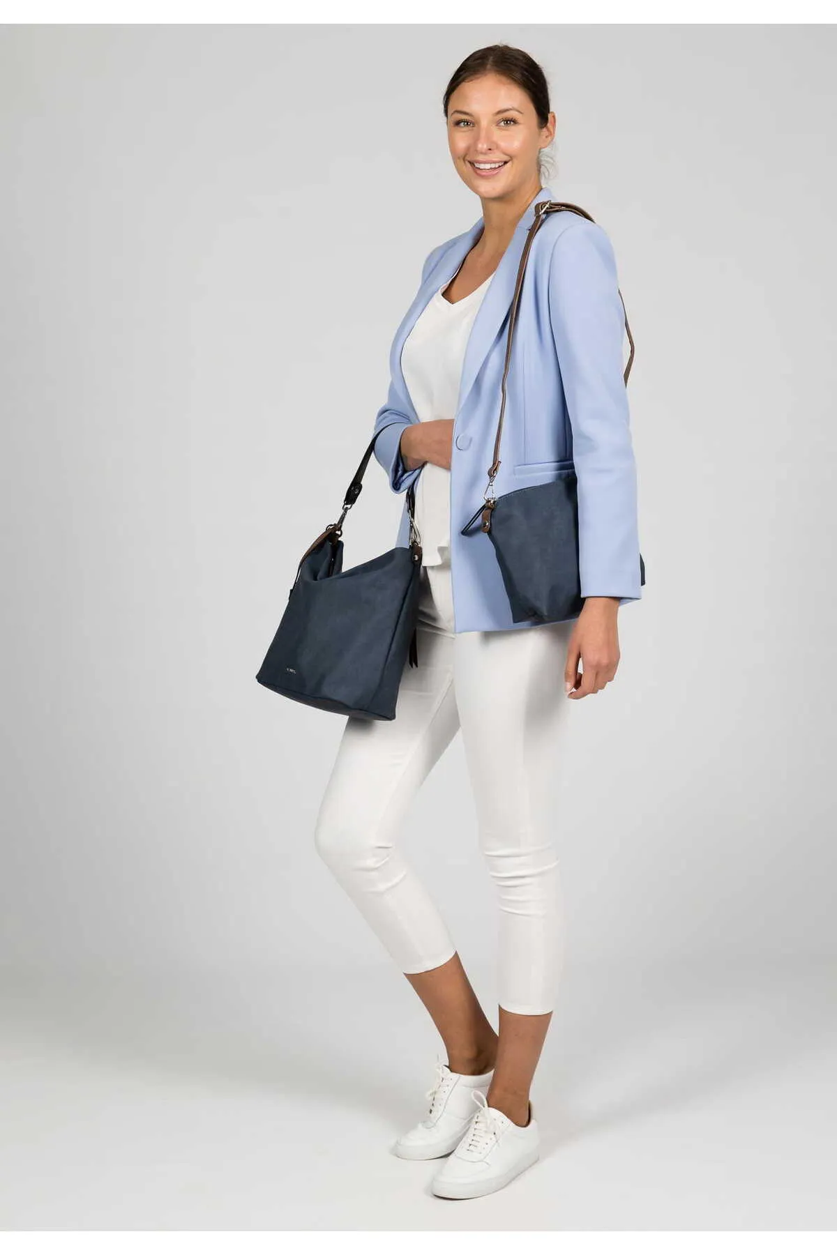Emily & Noah  Handtasche - Blau - Unifarben