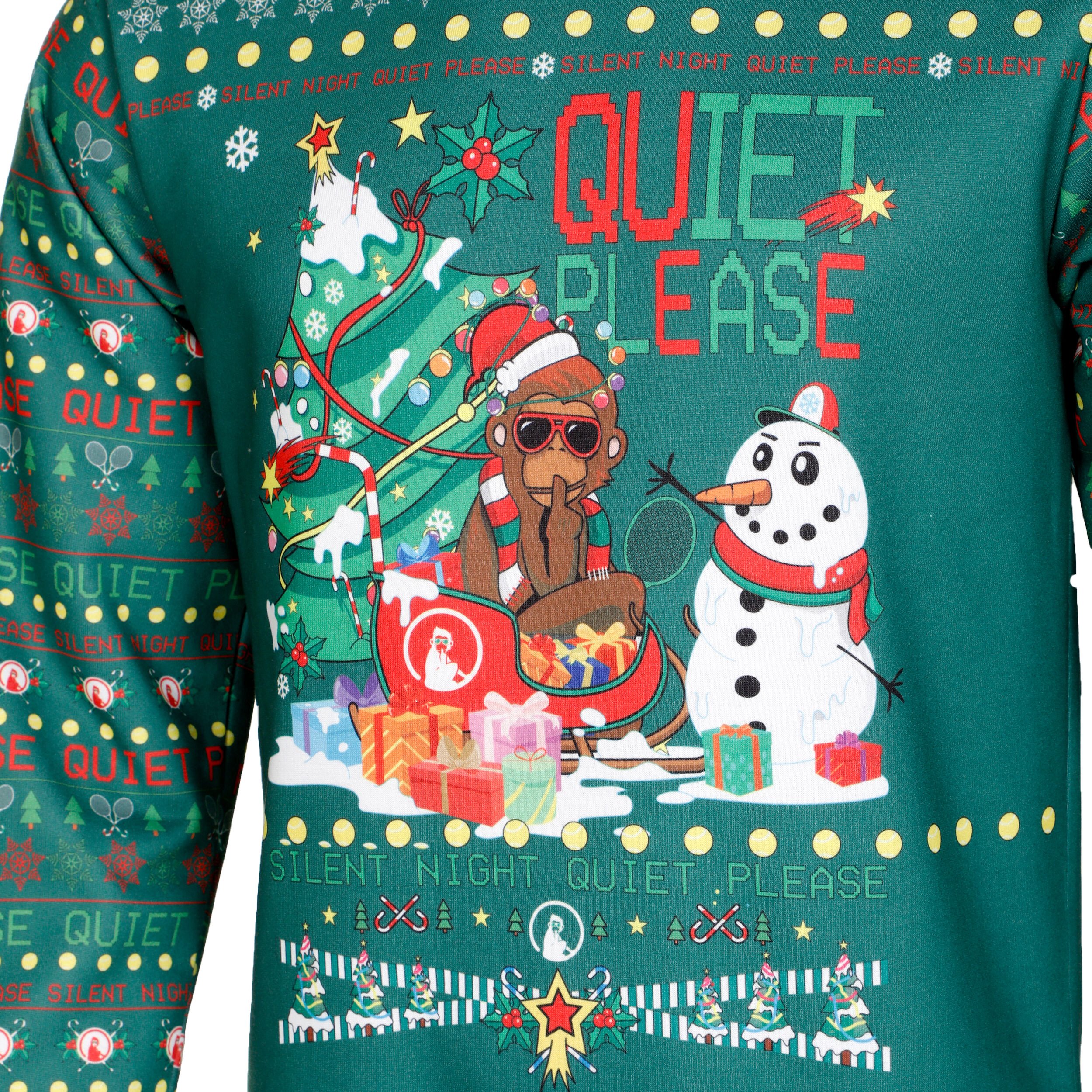 Ugly Christmas Sweatshirt Herren - Grün, Mehrfarbig