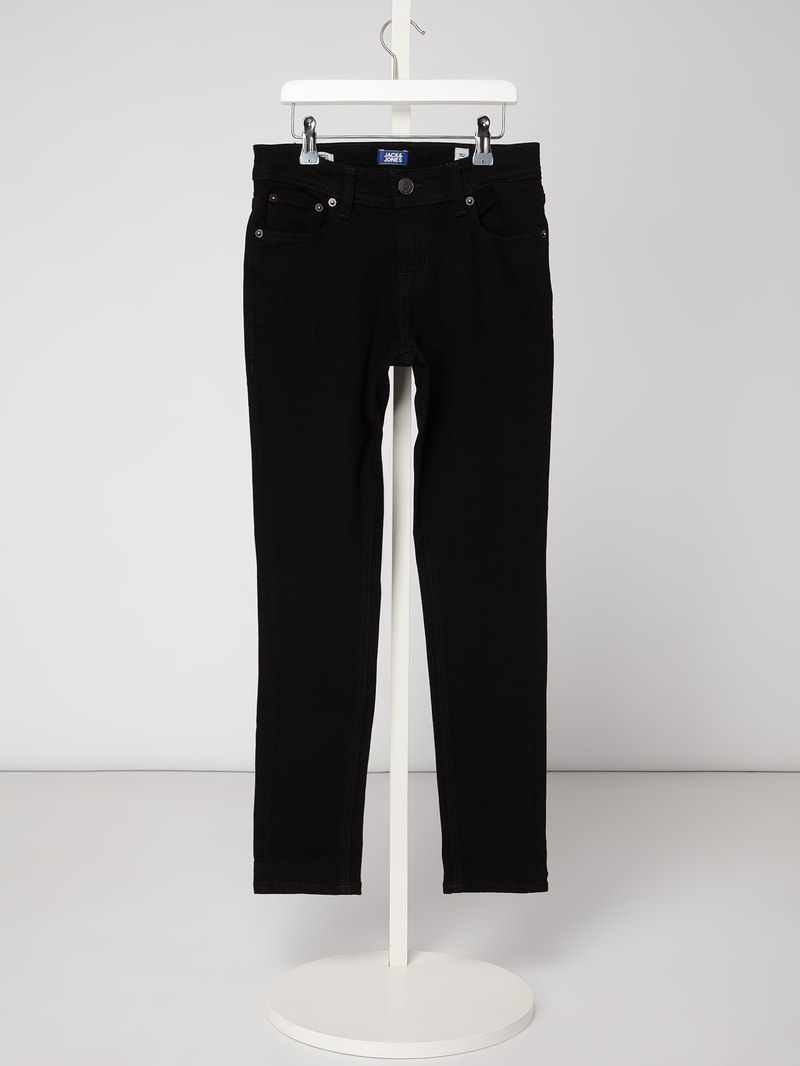 Coloured Skinny Fit Jeans in schwarz