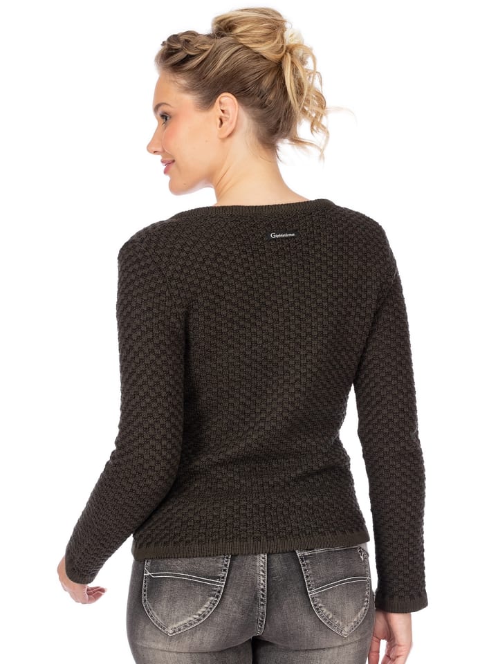OS-Trachten Strickjacke 457017-0771 in dunkelgrün günstig kaufen