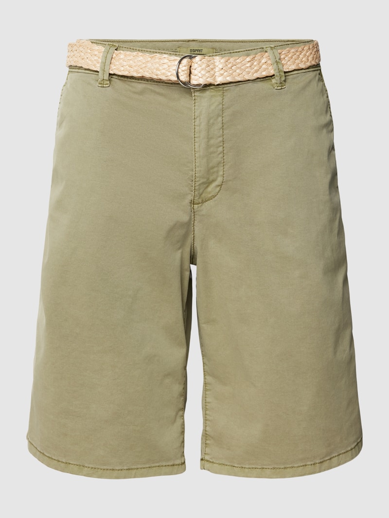 Shorts mit Gürtel in khaki