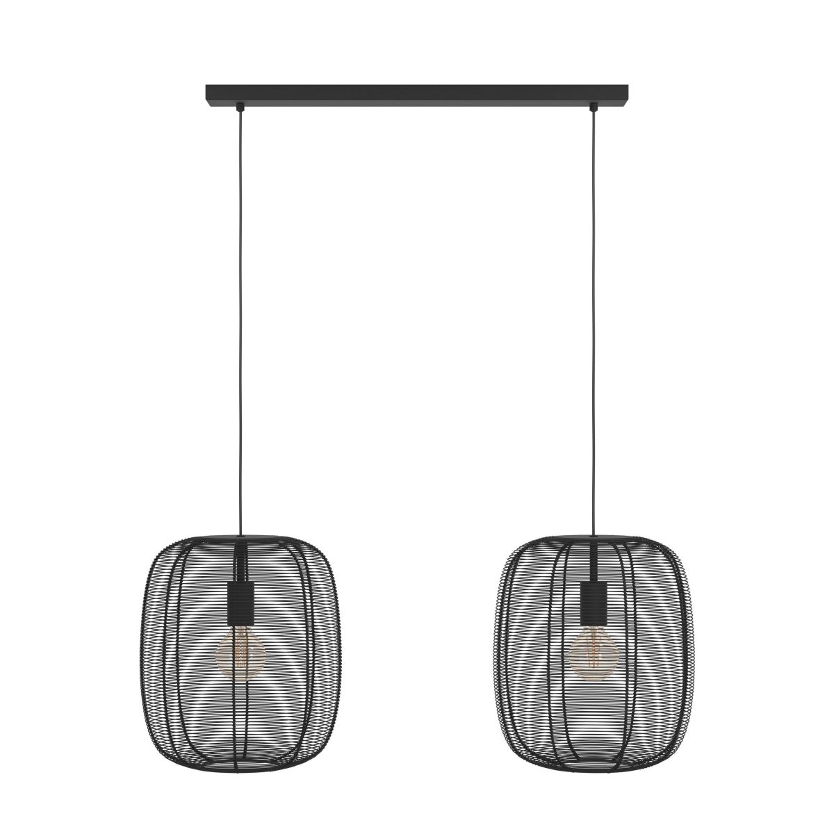 EGLO AGL Pendelleuchte Rinroe 2-flg Schwarz