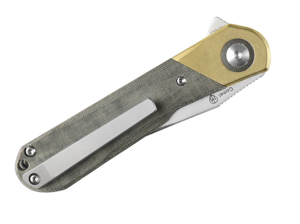 Comet Brass Micarta Green
