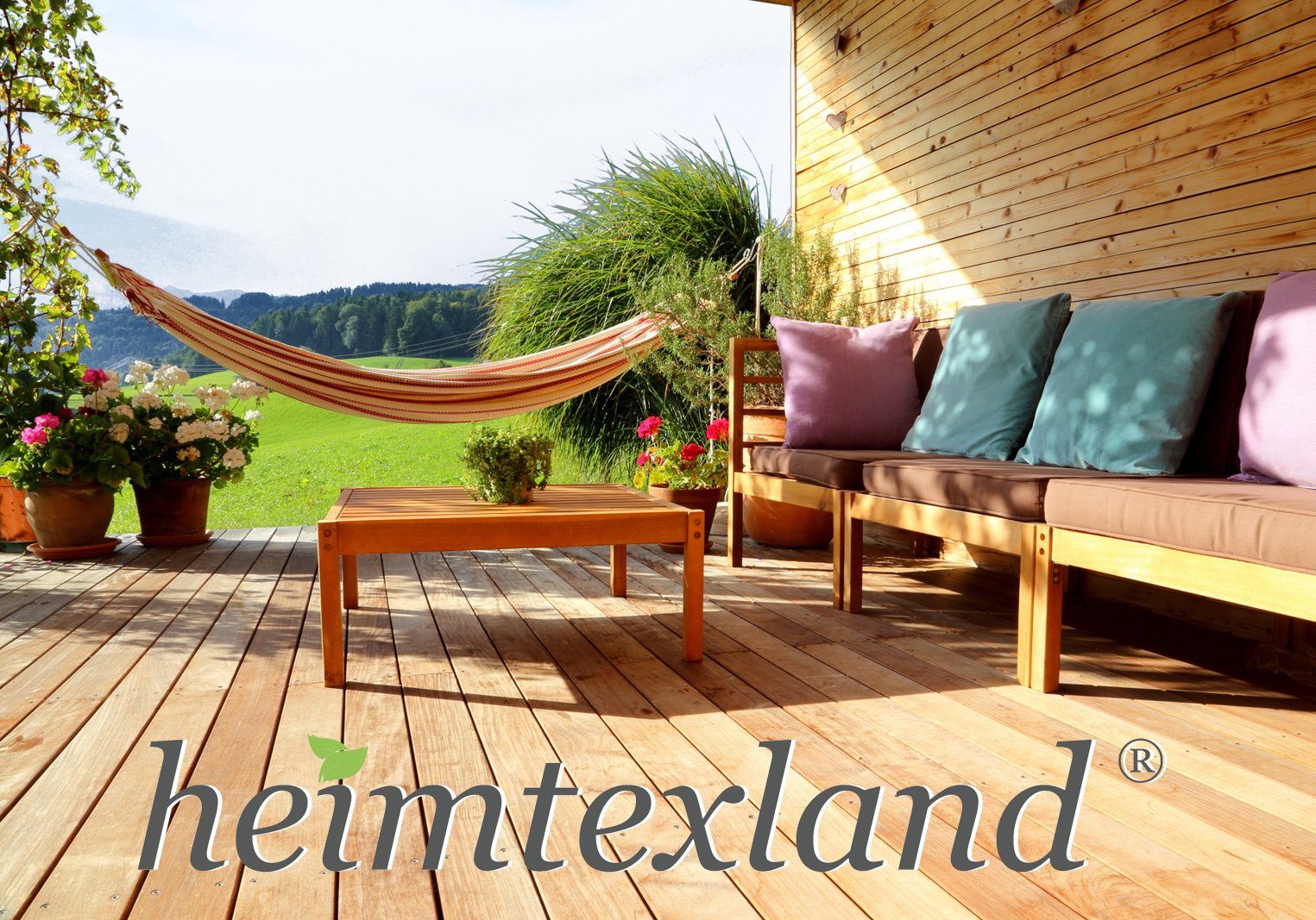 heimtexland Dekokissen Outdoorkissen Garten Deko Outdoor Kissen gefüllt, schmutz- und wasserabweisend