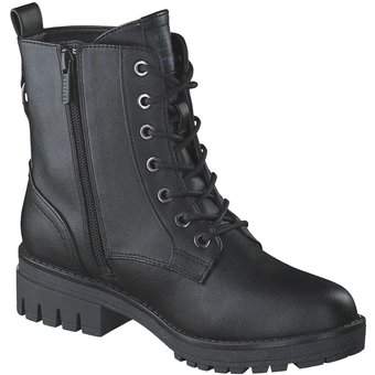 Mustang Schnür Boots in schwarz
