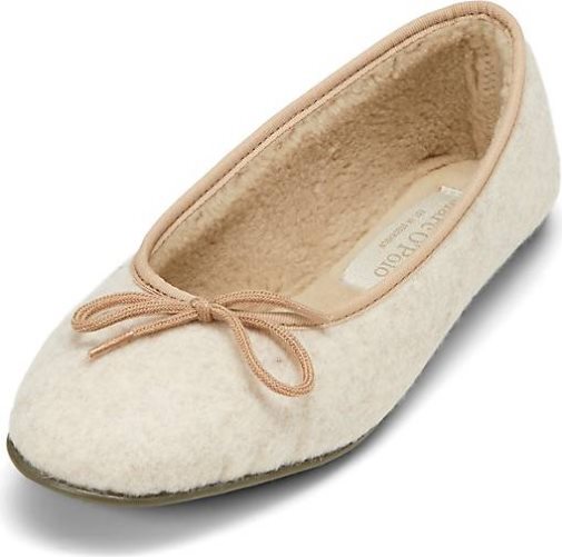 Marc O'Polo Ballerina-Hausschuhe mit flauschigem Teddyfutter