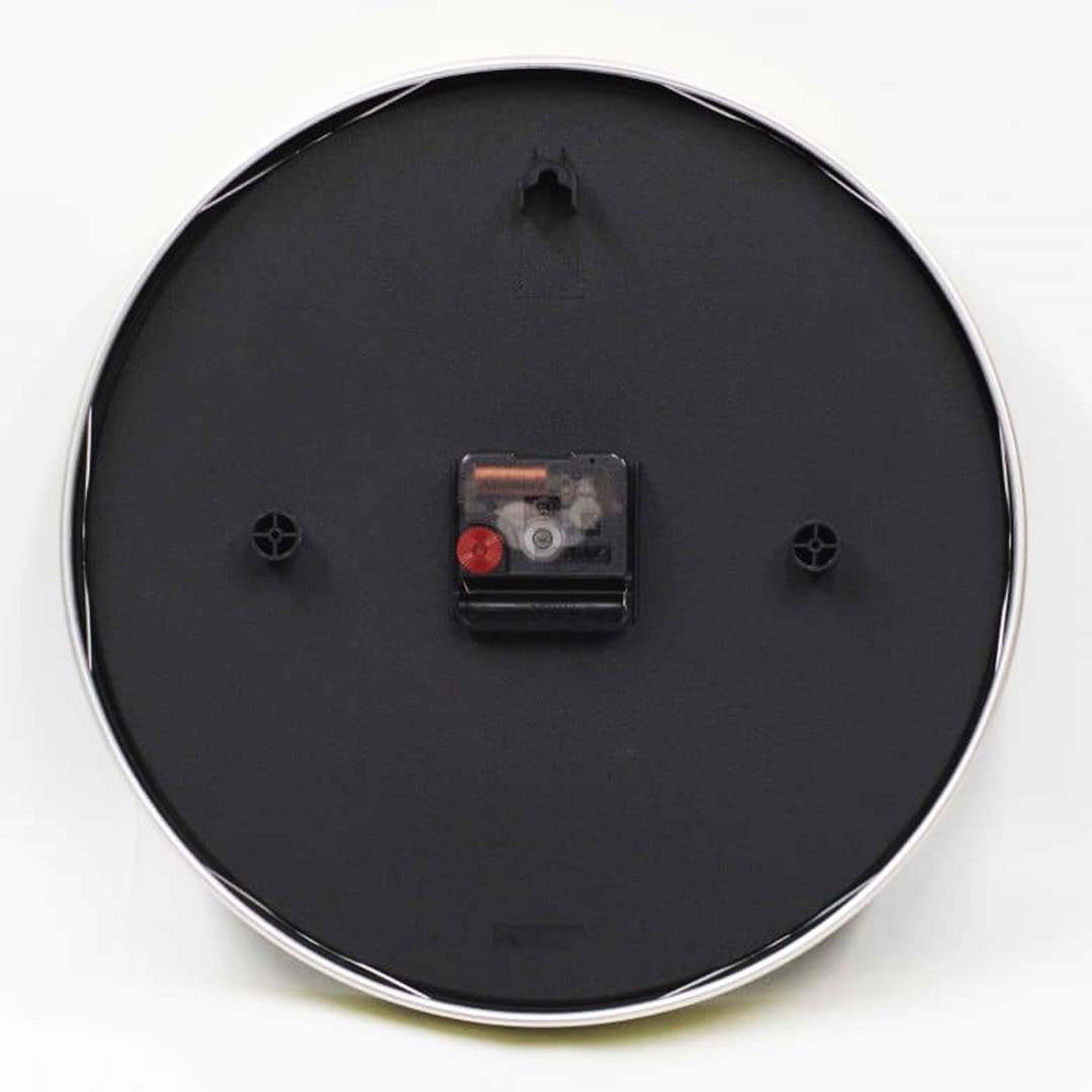 K&L Wall Art Wanduhr Langlebige Aluminium Metalluhr Moderne Loft Uhr (keine Tick-Geräusche, silber Edelstahl- Optik)