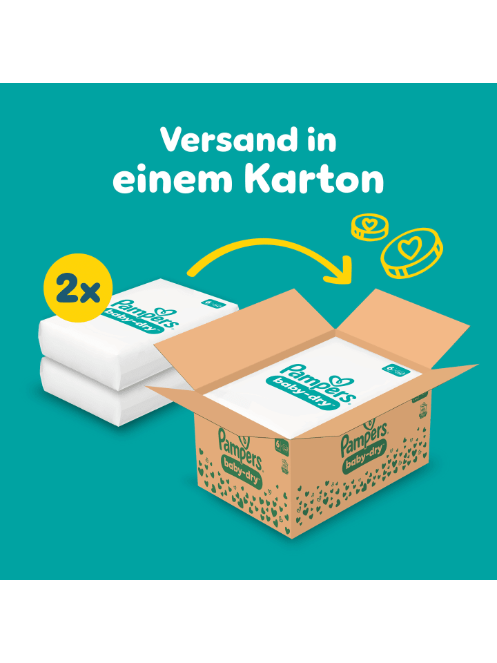 Pampers Pampers Baby-Dry Größe 6, 148 Windeln, 13kg-18kg günstig kaufen 6