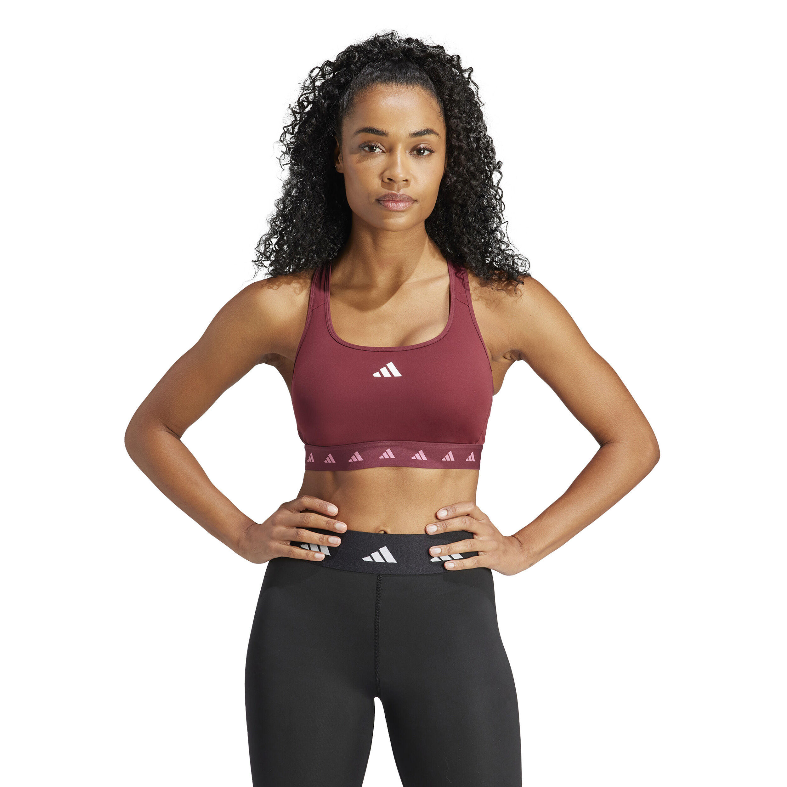 Power Medium-Support Tech-Fit Sport-BH Damen - Rot