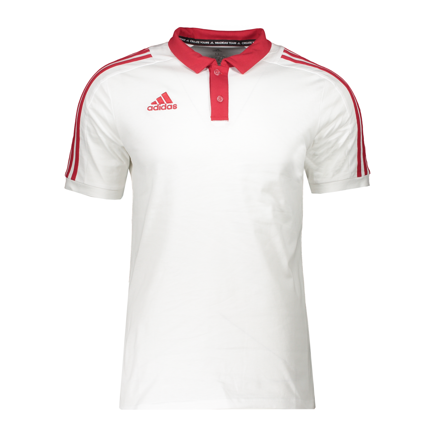 adidas MT 18 Custom Poloshirt Weiss Rot