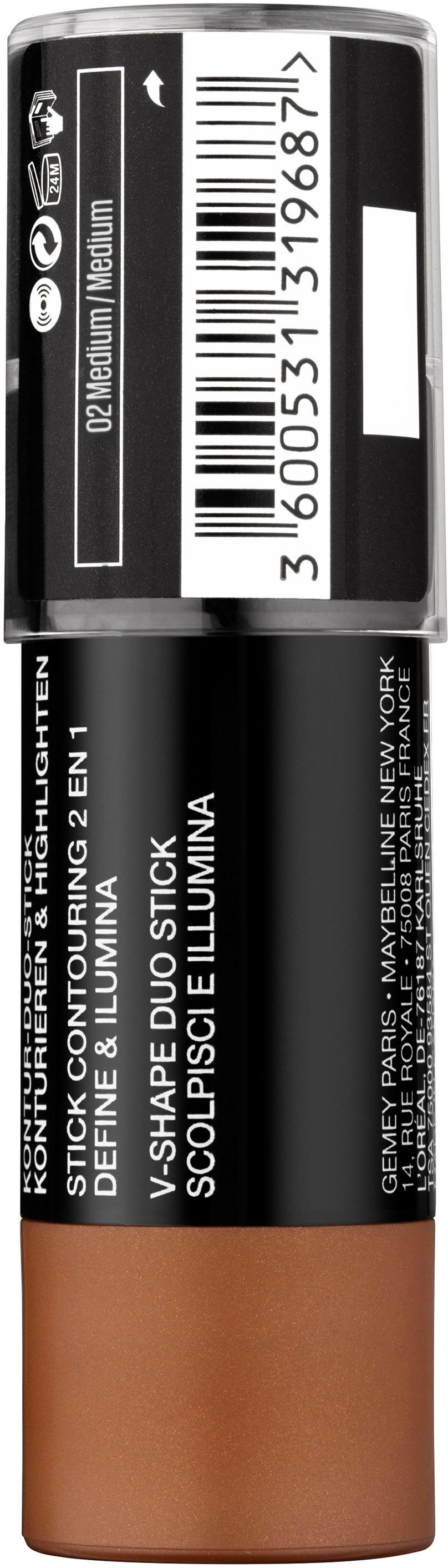 MAYBELLINE NEW YORK Contouring-Stick Face Studio Contour, Kontur-Duo