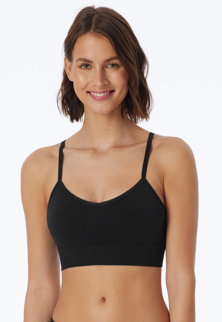 Bustier seamless herausnehmbare Pads schwarz - Casual Seamless