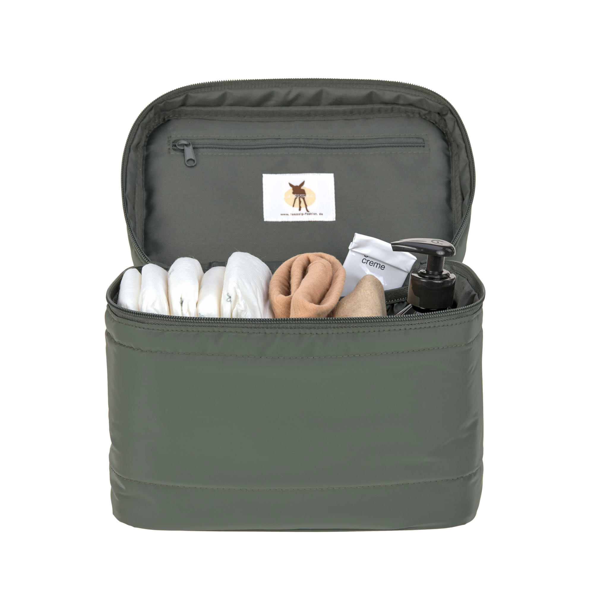 Wickeltisch Organizer, Oliv